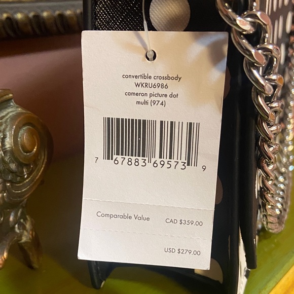 Kate Spade Black and White Polka Dot Crossbody Bag - Picture 12 of 14
